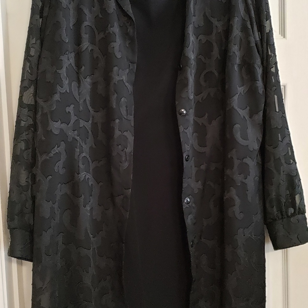 Two piece black cocktail dress